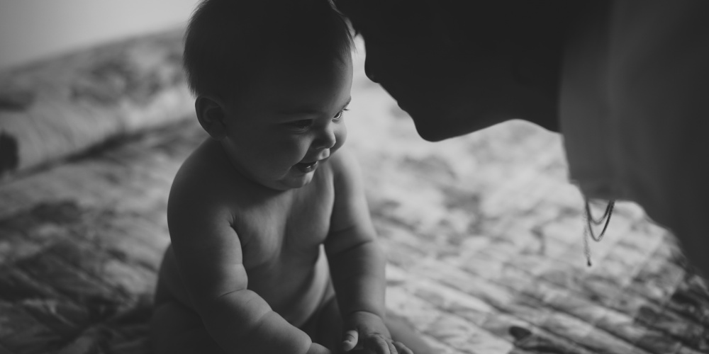 fotografia ritrattistica di un battesimo in bianco e nero Bientina fotografo